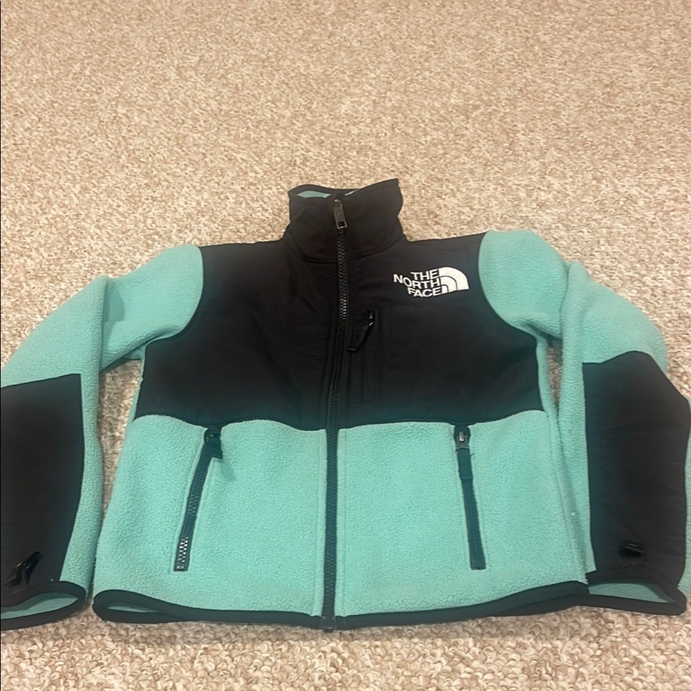 The North Face Mint and Black Fleece Jacket